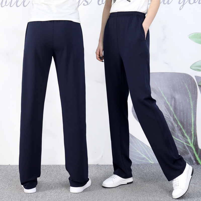 直筒宽松学生纯色校服裤子包邮