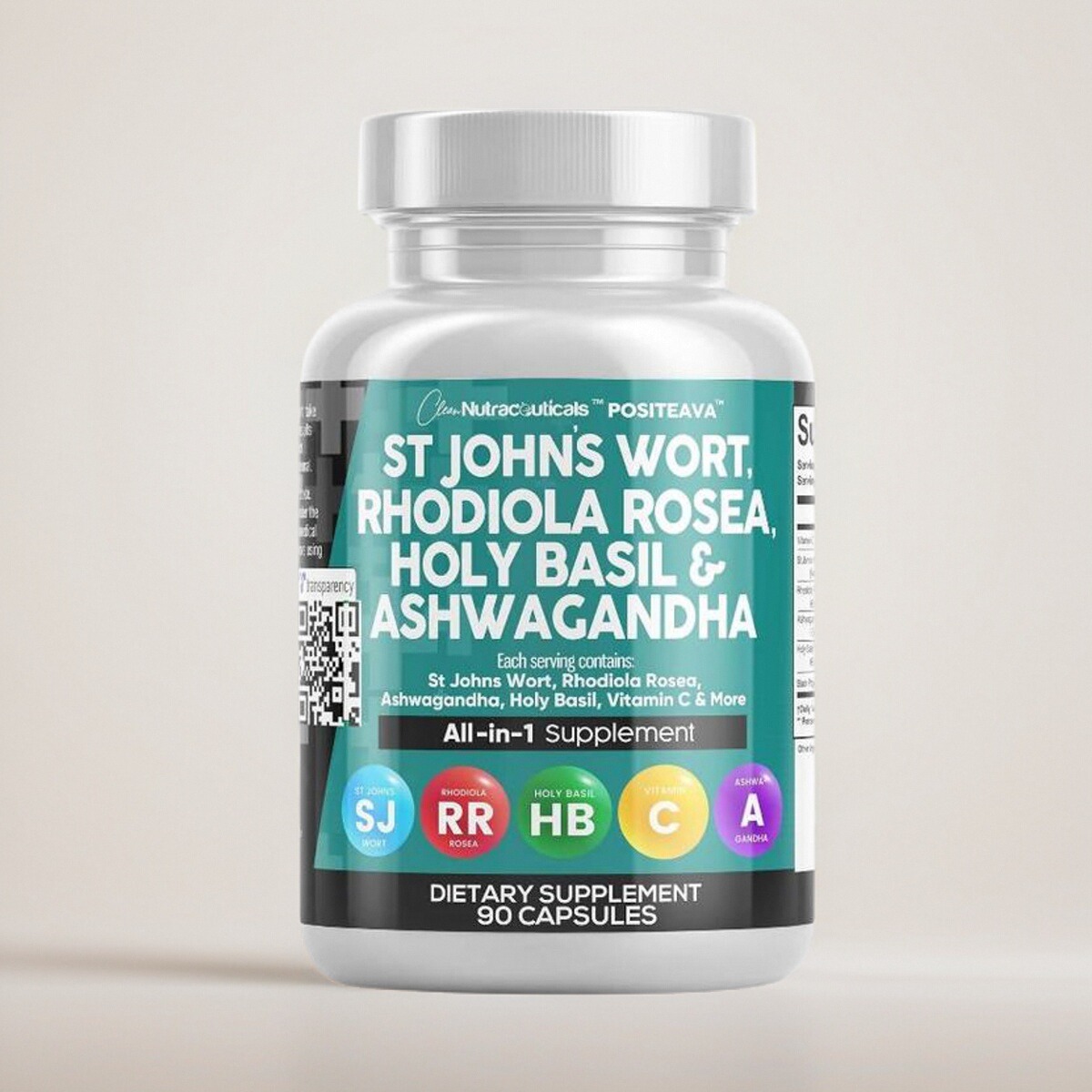 美国成人圣约翰草胶囊醉茄红景天St Johns Wort Holy Basil 情绪