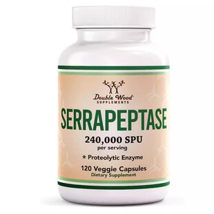 美国Double Wood Serrapeptase 24万SPU 舍雷沙雷肽酶花粉季节鼻