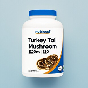 美国火鸡尾蘑菇胶囊Turkey 1200毫克成人免疫保健健康240粒 Tail