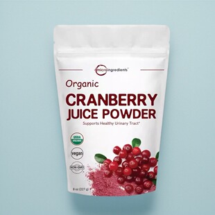 现货美国Micro Ingredients Cranberry Juice Powder成人蔓越莓粉
