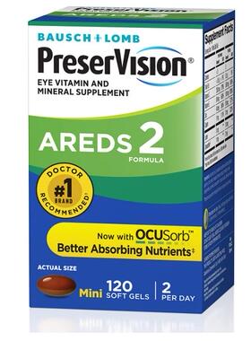 美国PreserVision AREDS 2成人眼部视力维生素和矿物质补充120粒
