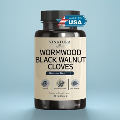 美国黑胡桃丁香胶囊 Wormwood Black Walnut Clove肠道清理保健60