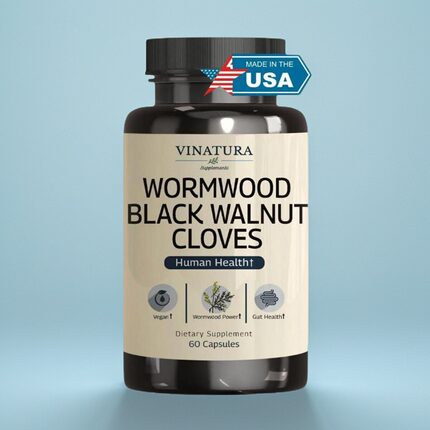 美国黑胡桃丁香胶囊 Wormwood Black Walnut Clove肠道清理保健60