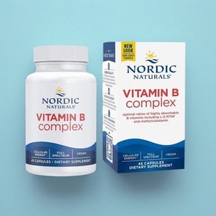 美国Nordic Naturals Vitamin B Complex成人维生素B族复合B 45粒