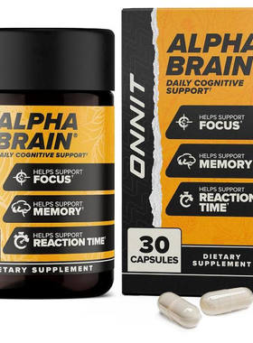 ONNIT Alpha Brain Nootropic Brain茶氨酸维生素B6磷脂酰丝氨酸