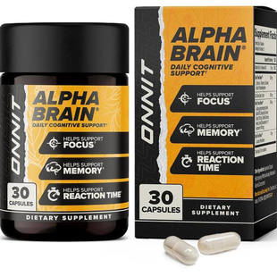 ONNIT Alpha Brain Nootropic Brain茶氨酸维生素B6磷脂酰丝氨酸