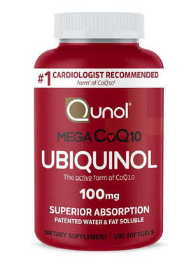 Qunol Mega Ubiquinol 100mg CoQ10心脑保健成人100粒高吸收率