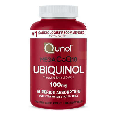 Qunol Mega Ubiquinol 100mg CoQ10心脑保健成人100粒高吸收率