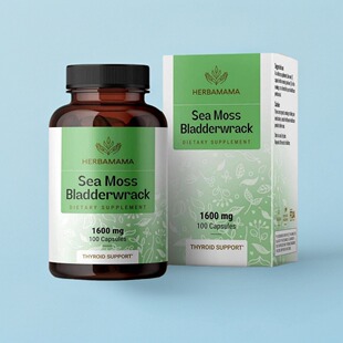 美国Sea Moss 海苔胶囊膀胱甲状腺消化关节健康Joint Thyroid100