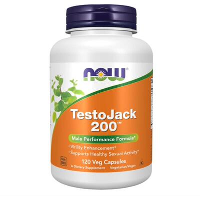 NOW Foods TestoJack 200 Tongkat Ali Tribulus Maca 角质山羊草