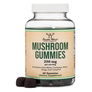 美国双木Double Wood Mushroom Gummies蘑菇软糖灵芝冬虫夏草