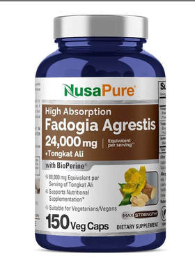 NusaPure Fadogia Agrestis 24000mg + Tongkat Ali 80000mg男士