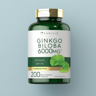 美国代Carlyle Ginkgo Biloba 成人银杏叶精华胶囊心脑健康脑记忆