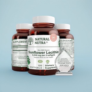 美国成人保健品向日葵卵磷脂2000毫克Sunflower Lecithin无大豆