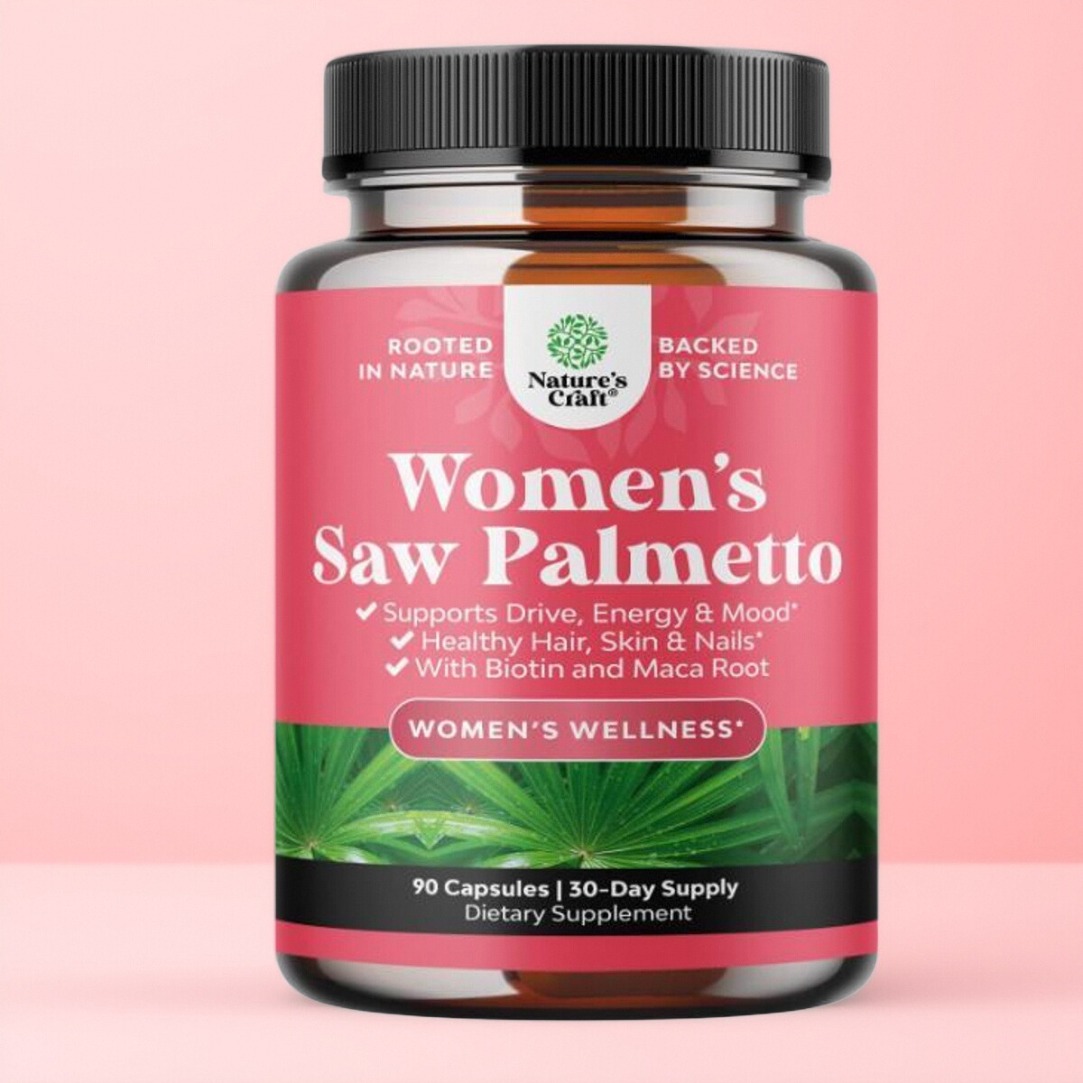 美国女士SAW胶囊DHT Blocker掉发脱发Palmetto for Women90粒植物