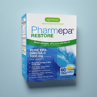 Restore高含量吸收EPA成人鱼油 柠檬味60粒 Pharmepa 美国Igennus