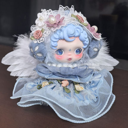 sp晨露娃衣光织园系列蓝色衣服popmart泡泡玛特skullpanda2.0着替
