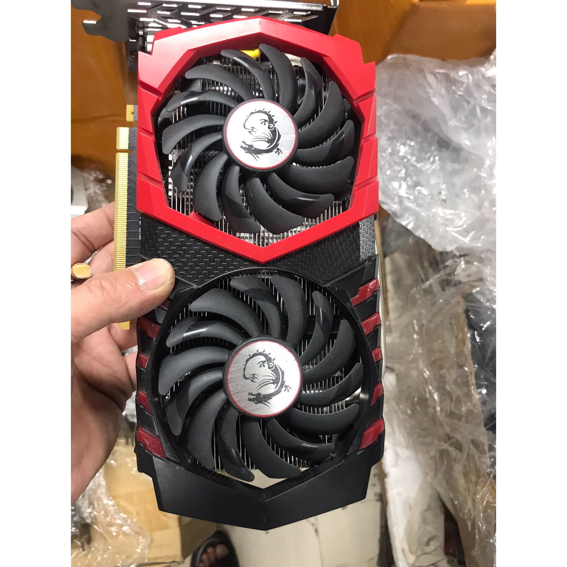 【议价产品】微星红龙GTX1050Ti 4G.双风扇,6P供电,成色新,询价