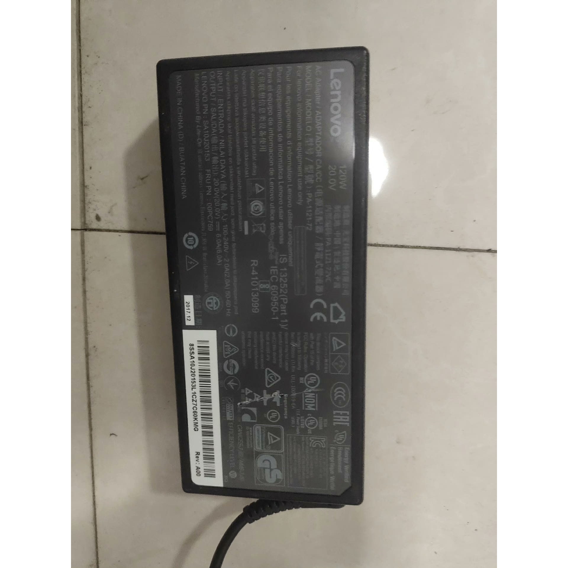【议价产品】原装二手联想120W20V6.0A电源适配器充电器  方口询