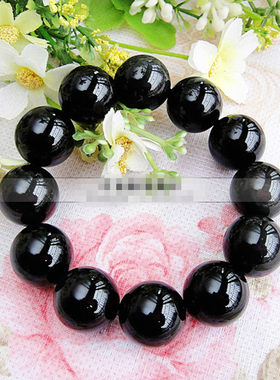 8mm-20mm黑耀石玛瑙手镯佛珠手链