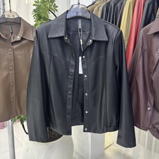 百搭水洗蛋白皮衣宽松显瘦百搭软皮外套 时尚 专柜同款 2026春秋新款
