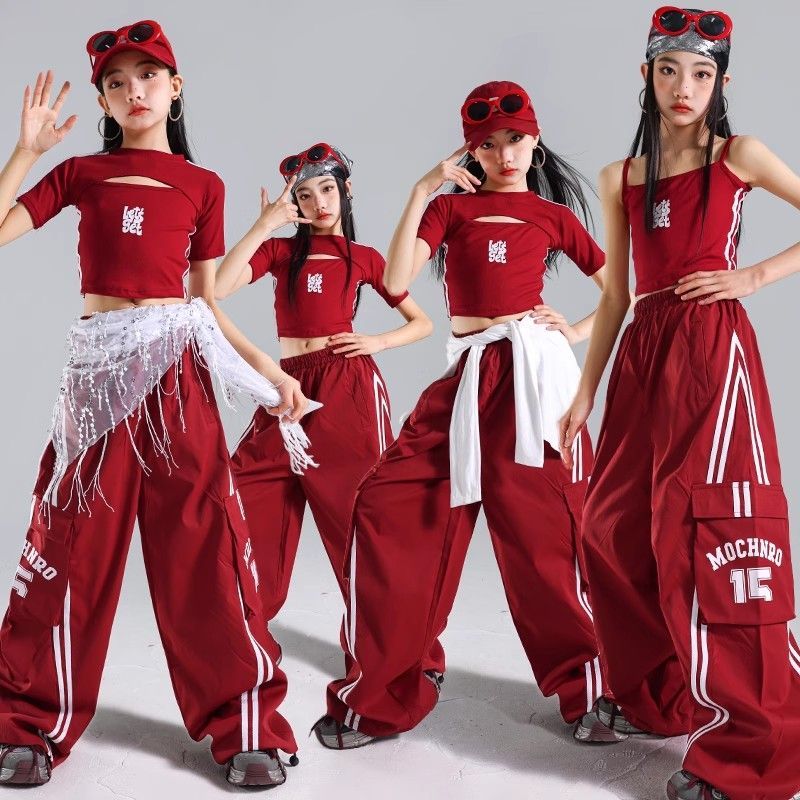 女童jazz爵士舞演出服背心少儿练