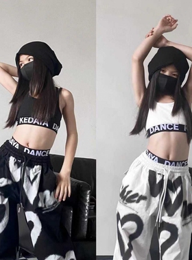 童装甜酷女童少女纯棉吊带舞蹈无钢圈美背瑜伽运动内衣爵士舞抹胸