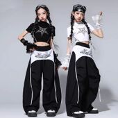爵士舞女童服装 嘻哈儿童街舞潮服套装 jazz女孩走秀少儿舞台演出服