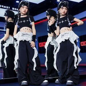 爵士舞演出服嘻哈潮服少儿炸街舞蹈表演服女童jazz演出服女团走秀