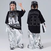 少儿hiphop街舞童装 女孩帅气嘻哈炸街潮服儿童街舞服装 男童演出服