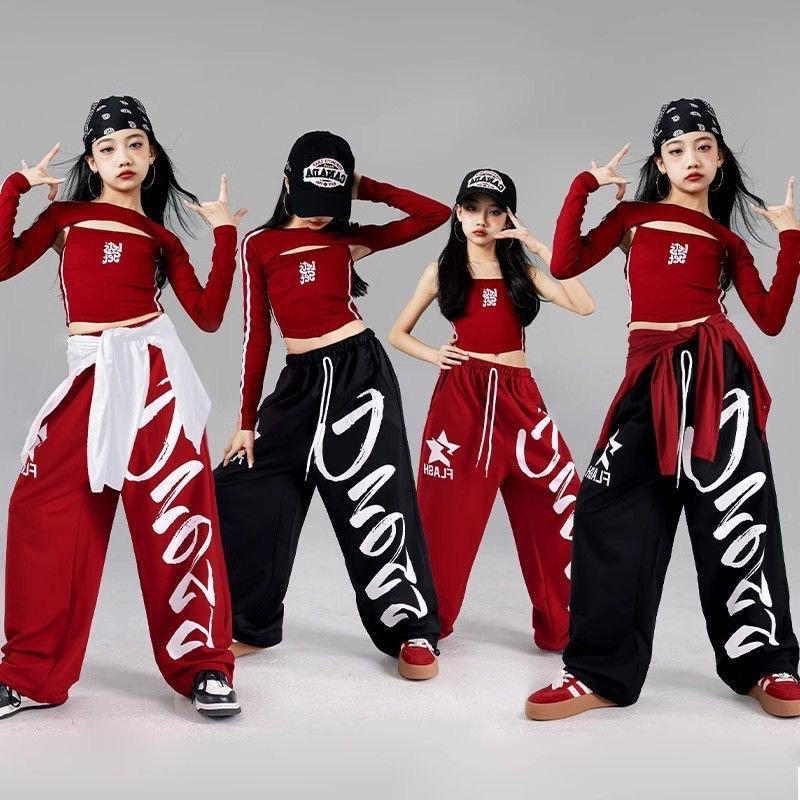 女童爵士舞演出服女孩jazz练功服