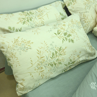 春夏仙草纯棉全棉48×74信封一只对枕套单只床上加厚学生成人