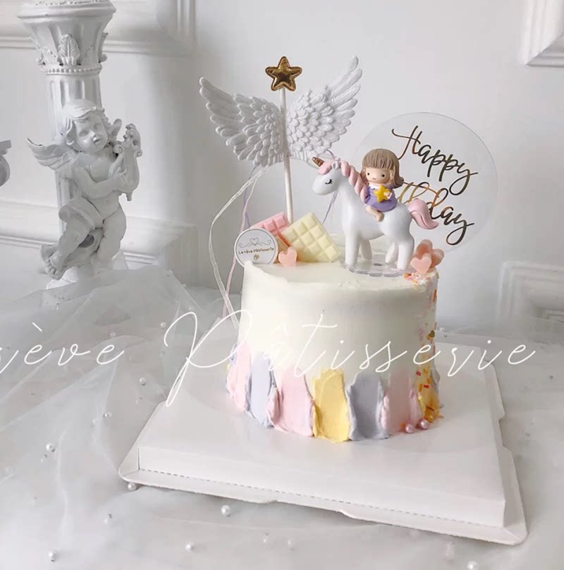 ins网红独角兽许愿宝宝生日蛋糕装饰摆件飞马蛋糕装饰生日快乐
