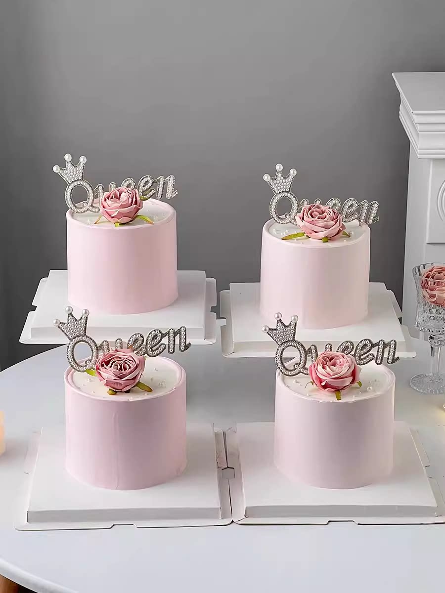 38女神节queen蛋糕装饰