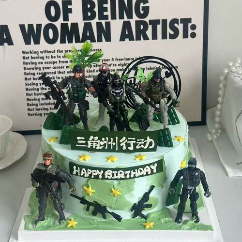 三角洲行动蛋糕装饰摆件