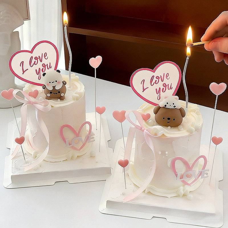 2.14情人节蛋糕装饰情侣爱心告白love亚克力插件小熊叠叠乐摆件,节庆用品/礼品,节日装扮用品,淘宝优惠券,粉丝福利购,淘宝优惠卷