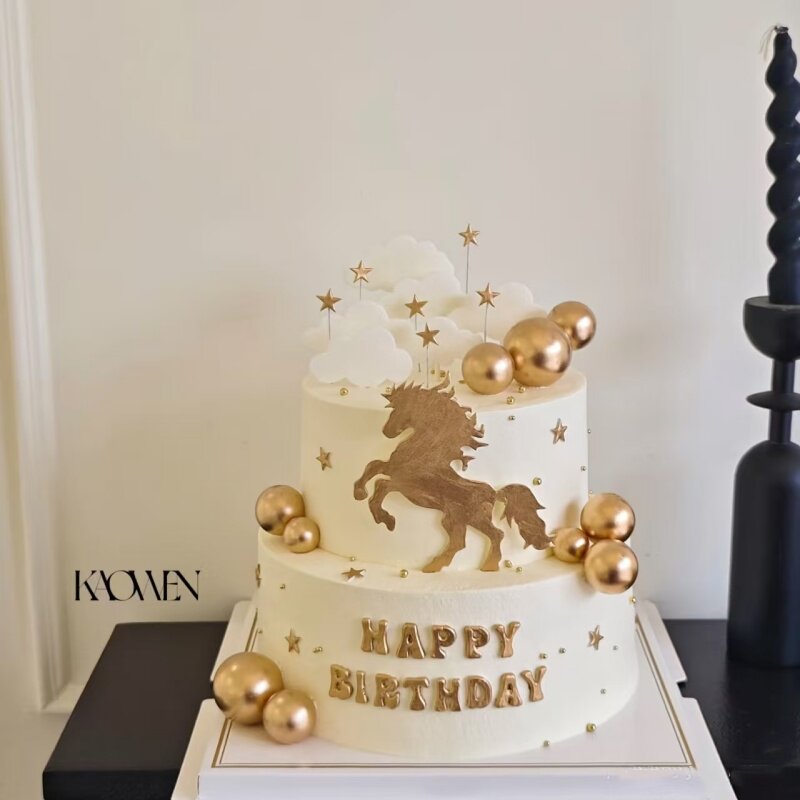 网红马到成功蛋糕装饰翻糖切模男士爸爸老板生肖马生日蛋糕压模