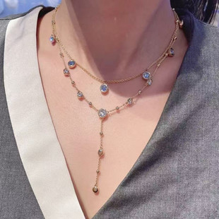 新品 Imber Tennis系列项链爱心水滴圆形水晶手链轻奢百搭耳环女款