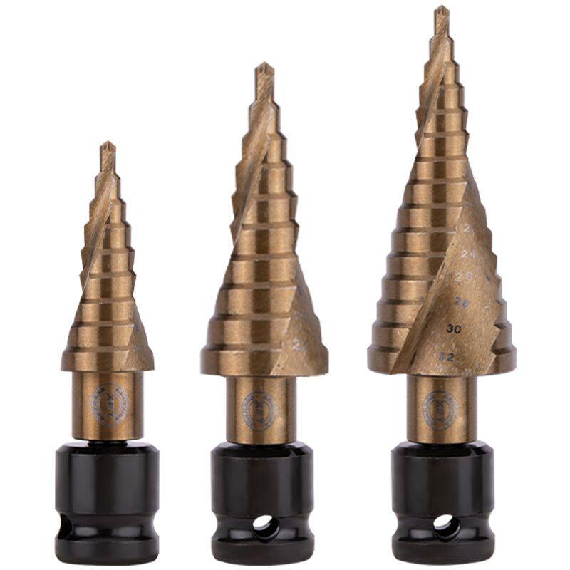 宝塔钻头电动扳手钻头木工打孔金属开孔器多功能阶梯钻扩孔钻转头