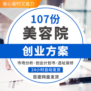 美容院开店创业计划书美容会所筹备选址装修风格布局设计效果图美
