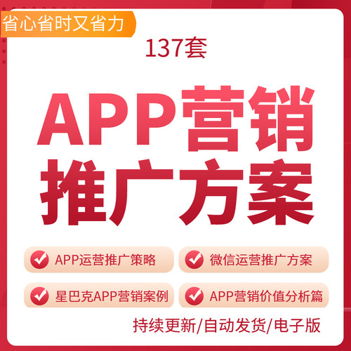 手机APP市场推广方案 地推营销策划活动执行计划书 产品运营资料A