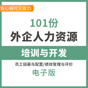 外企HR 人事人力资源行政管理制度 薪酬绩效员工招聘常用表格资料