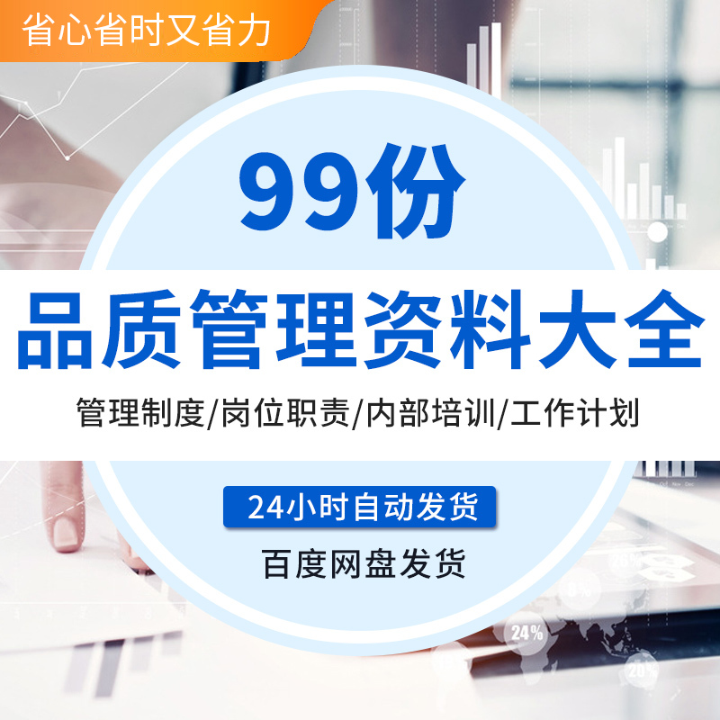 企业公司品管部门组织架构主管员工岗位职责质量管理制度培训资料