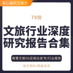 文旅行业深度研究报告合集文旅大消费文旅产业系列专题报告旅游融