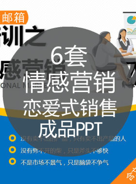 情感营销恋爱式营销销售成品PPT模板情感营销恋爱式销售产品营销