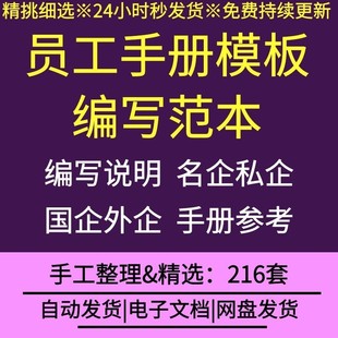 国企私企外企员工手册新员工入职培训PPT模板年终总结工作汇报