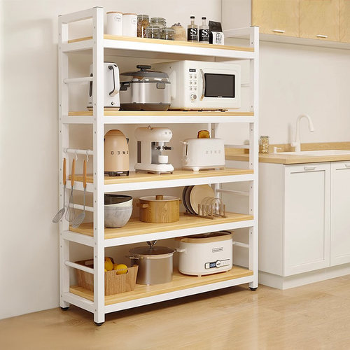 厨房置物架落地多层微波炉烤箱橱柜碗碟调料用品多功能储物收纳架