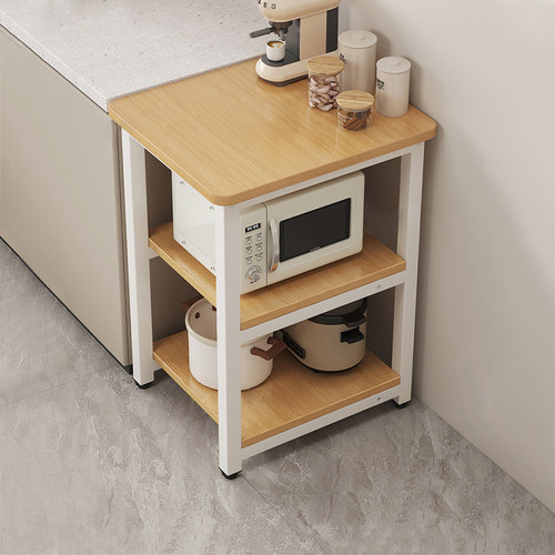 厨房夹缝柜置物架多功能收纳储物柜家用落地微波炉厨房用品放置架