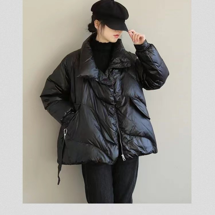 2099羽绒服女冬季网红新款韩版白鸭绒宽松加厚保暖斗篷型短外套